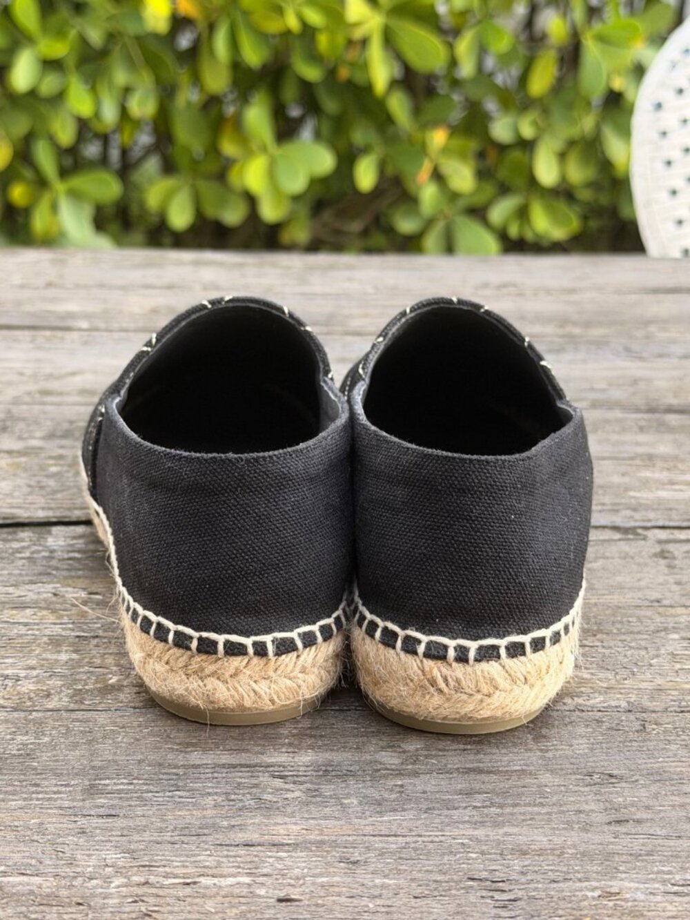 Chanel Espadrilles sz 41 Runs Small More like a 9 Black and Tan Cross Stitch - Picture 7 of 16
